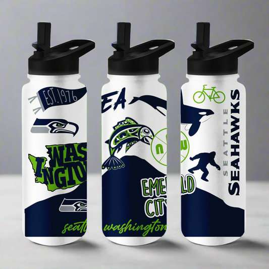 SEATTLE SEAHAWKS 34OZ QUENCHER BOTTLE