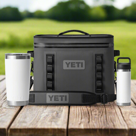 YETI HOPPER 18 DRINKWARE BUNDLE - CHARCOAL/WHITE