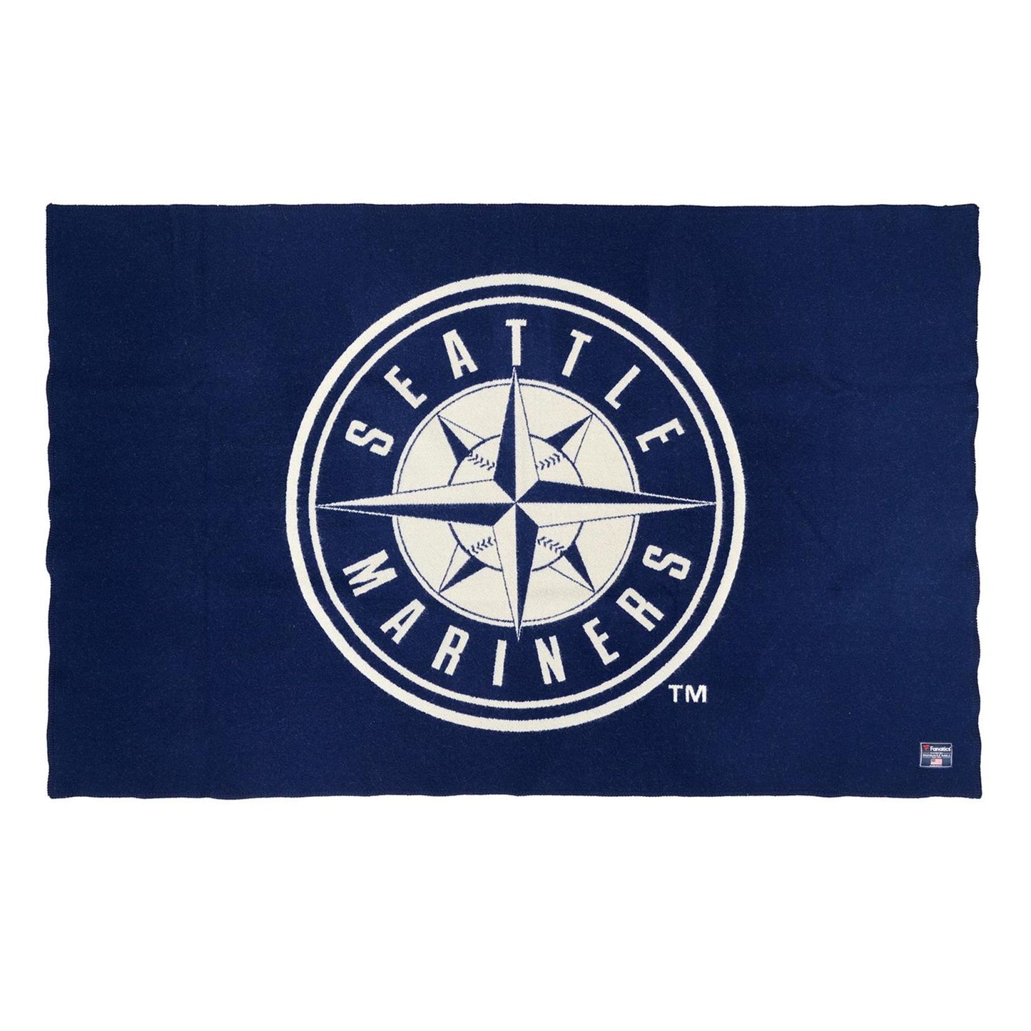 FARIBAULT MILL SEATTLE MARINERS WOOL THROW BLANKET